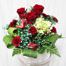 画像をギャラリービューアに読み込む, FA-03 アレンジメント(S)季節のお花(レッド)