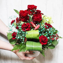 画像をギャラリービューアに読み込む, FA-03 アレンジメント(S)季節のお花(レッド)